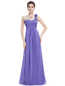 Color=Periwinkle | Maxi Long One Shoulder Chiffon Bridesmaid Dresses for Wholesale-Periwinkle 4