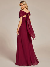 Load image into Gallery viewer, Color=Burgundy | A-Line Chiffon Floor Length Wholesale Bridesmaid Dresses-Burgundy 5