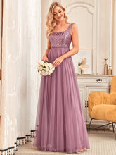Load image into Gallery viewer, Color=Orchid | Spectacular U Neck Sleeveless A Line Wholesale Bridesmaid Dresses-Orchid 2