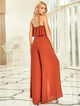 Load image into Gallery viewer, Color=Burnt Orange | Belly Collar Spaghetti Straps Wholesale Bridesmaid Dresses-Burnt Orange 2