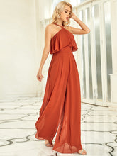 Load image into Gallery viewer, Color=Burnt Orange | Belly Collar Spaghetti Straps Wholesale Bridesmaid Dresses-Burnt Orange 3