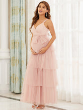 Load image into Gallery viewer, Color=Pink | Sleeveless Layered Dress for Pregnant Women-Pink 3