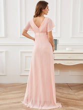 Load image into Gallery viewer, Color=Pink | Cute and Adorable Deep V-neck Dress for Pregnant Women-Pink 2