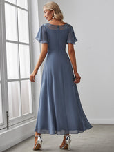 Load image into Gallery viewer, Color=Dusty Navy | Women'S Casual Boat Neck A-Line Midi Dress Wholesale-Dusty Navy 2