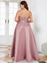 Load image into Gallery viewer, Color=Orchid | Sparkly Plus Size Prom Dresses For Women With Irregular Hem-Orchid 2