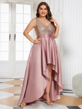 Load image into Gallery viewer, Color=Orchid | Sparkly Plus Size Prom Dresses For Women With Irregular Hem-Orchid 3