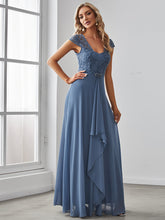 Load image into Gallery viewer, Color=Dusty Navy | Sweetheart Floral Lace Wholesale Wedding Guest Dress-Dusty Navy 3