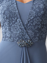 Load image into Gallery viewer, Color=Dusty Navy | Sweetheart Floral Lace Wholesale Wedding Guest Dress-Dusty Navy 5