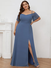 Load image into Gallery viewer, Plain Solid Color Plus Size Wholesale Chiffon Bridesmaid Dress ES00237