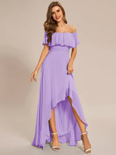 Load image into Gallery viewer, Off Shoulder Chiffon Split Wholesale Bridesmaid Dresses