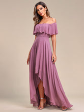 Load image into Gallery viewer, Off Shoulder Chiffon Split Wholesale Bridesmaid Dresses