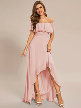 Load image into Gallery viewer, Off Shoulder Chiffon Split Wholesale Bridesmaid Dresses