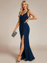 Load image into Gallery viewer, Color=Navy Blue | Glitter Split Wholesale Evening Dresses-Navy Blue  1