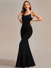 Load image into Gallery viewer, Mermaid Spaghettie Straps Wholesale Evening Dresses#Color_Black