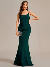 Load image into Gallery viewer, Mermaid Spaghettie Straps Wholesale Evening Dresses#Color_Dark Green