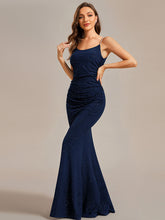 Load image into Gallery viewer, Mermaid Spaghettie Straps Wholesale Evening Dresses#Color_Navy Blue