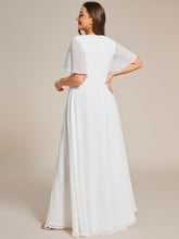Load image into Gallery viewer, V Neck Appliques Pleated Wholesale Bridesmaid Dresses#Color_Cream
