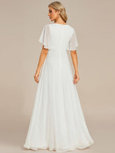 Load image into Gallery viewer, V Neck Appliques Pleated Wholesale Bridesmaid Dresses#Color_Cream