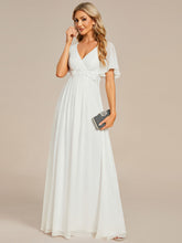 Load image into Gallery viewer, V Neck Appliques Pleated Wholesale Bridesmaid Dresses#Color_Cream