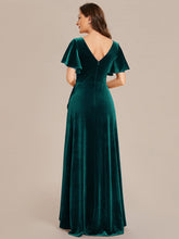 Load image into Gallery viewer, Color=Dark Green | Maxi Long Sequin Wholesale Evening Dress with Long Sleeves-Dark Green 9