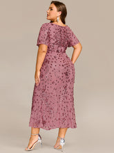 Load image into Gallery viewer, Color=Purple Orchid | Factory Design Strapless Fishtail High Stretch Round Neck Midi Evening Dresses-Purple Orchid 17