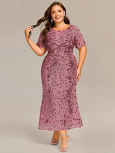 Load image into Gallery viewer, Color=Purple Orchid | Bulk Order | Bodycon Fishtail Paillette Pleated Evening Gown-Purple Orchid 3
