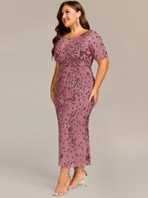 Load image into Gallery viewer, Color=Purple Orchid | Factory Design Strapless Fishtail High Stretch Round Neck Midi Evening Dresses-Purple Orchid 20