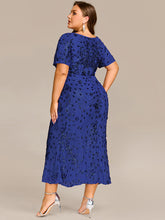Load image into Gallery viewer, Color=Sapphire Blue | Bulk Order | Bodycon Fishtail Paillette Pleated Evening Gown-Sapphire Blue 17