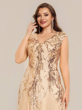 Load image into Gallery viewer, Color=Gold | Wholesale Pricing Strapless V-Neck A-Line Floor Length Embroidered Evening Dresses-Gold 18