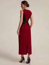 Load image into Gallery viewer, Color=Dark Red | Volume Discounts Strapless Round Neck Bodycon Maxi Dress with Eyelash Lace Trim Evening Dresses 12