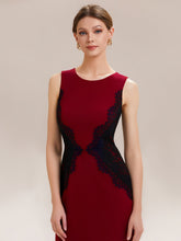 Load image into Gallery viewer, Color=Dark Red | One Stop Shop Strapless High Stretch Bodycon Maxi Dress with Cut-Out Detail Evening Dresses-Dark Red 3