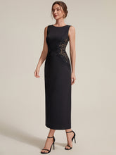 Load image into Gallery viewer, Color=Black | Volume Discounts Strapless Round Neck Bodycon Maxi Dress with Eyelash Lace Trim Evening Dresses 14