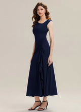 Load image into Gallery viewer, Color=Navy Blue | One Stop Shop Sleeveless Asymmetrical Ruffled A-Line Maxi Evening Dresses-Navy Blue 14