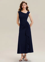 Load image into Gallery viewer, Color=Navy Blue | One Stop Shop Sleeveless Asymmetrical Ruffled A-Line Maxi Evening Dresses-Navy Blue 15
