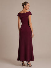 Load image into Gallery viewer, Burgundy | B2B-Exclusive Sleeveless V-Neck High Stretch Mermaid High-Low Evening Dresses-Burgundy