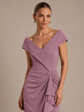 Load image into Gallery viewer, Purple Orchid | B2B-Exclusive Sleeveless V-Neck High Stretch Mermaid High-Low Evening Dresses-Purple Orchid