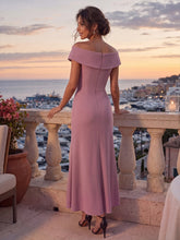 Load image into Gallery viewer, Purple Orchid | B2B-Exclusive Sleeveless V-Neck High Stretch Mermaid High-Low Evening Dresses-Purple Orchid