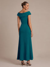 Load image into Gallery viewer, Teal Blue | B2B-Exclusive Sleeveless V-Neck High Stretch Mermaid High-Low Evening Dresses-Teal Blue