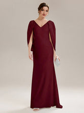 Load image into Gallery viewer, Color=Burgundy | Factory Design Strapless Deep V-Neck High Stretch Fishtail Evening Dresses-Burgundy 1