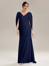 Load image into Gallery viewer, Color=Navy Blue | Factory Design Strapless Deep V-Neck High Stretch Fishtail Evening Dresses-Navy Blue 6