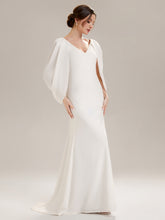 Load image into Gallery viewer, Color=White | Factory Design Strapless Deep V-Neck High Stretch Fishtail Evening Dresses-White 14