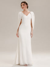 Load image into Gallery viewer, Color=White | Factory Design Strapless Deep V-Neck High Stretch Fishtail Evening Dresses-White 15