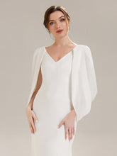 Load image into Gallery viewer, Color=White | Factory Design Strapless Deep V-Neck High Stretch Fishtail Evening Dresses-White 13