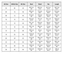 Load image into Gallery viewer, size chart