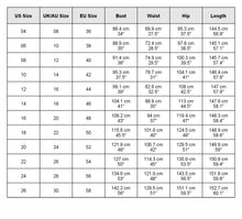 Load image into Gallery viewer, size chart