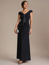Load image into Gallery viewer, Color=Black | Industrial Use Sleeveless Multi-way V-neck High Stretch Sheath Maxi Evening Dresses-Black 4