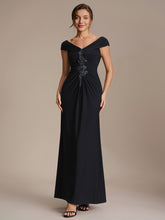Load image into Gallery viewer, Color=Black | Industrial Use Sleeveless Multi-way V-neck High Stretch Sheath Maxi Evening Dresses-Black 1