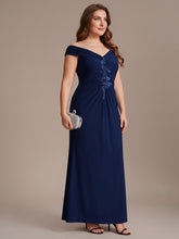 Load image into Gallery viewer, Color=Navy Blue | Industrial Use Sleeveless Multi-way V-neck High Stretch Sheath Maxi Evening Dresses-Navy Blue 19
