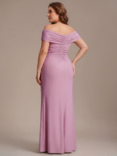 Load image into Gallery viewer, Color=Purple Orchid | Industrial Use Sleeveless Multi-way V-neck High Stretch Sheath Maxi Evening Dresses-Purple Orchid 27