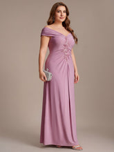 Load image into Gallery viewer, Color=Purple Orchid | Industrial Use Sleeveless Multi-way V-neck High Stretch Sheath Maxi Evening Dresses-Purple Orchid 29